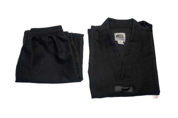 Taekwondo Dobok Black - Lightweight Polyester