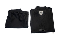 Taekwondo Dobok Black - Lightweight Polyester